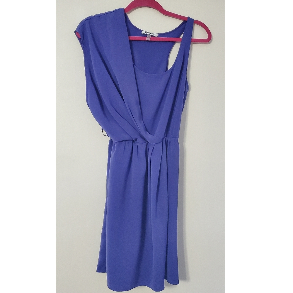 DKNYC Violet Dress Draped One Shoulder